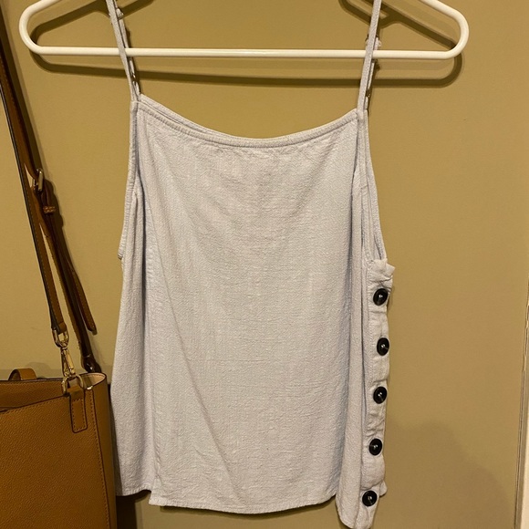 Sadie and Sage Blue Linen Tank Top - Picture 2 of 5